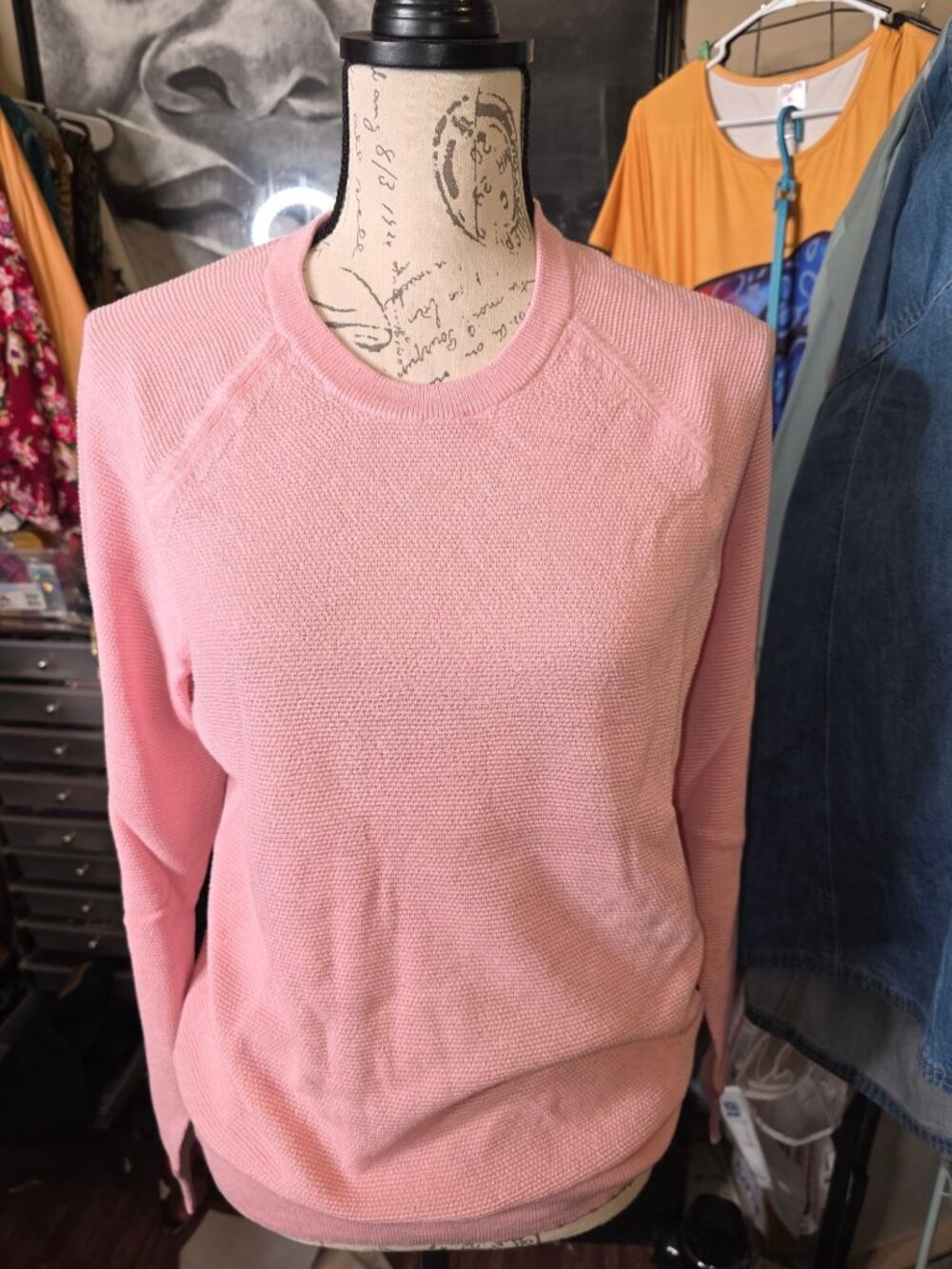 J.Crew Womens Pink 100% Cotton Crew Neck Sweater Size S New With Tags